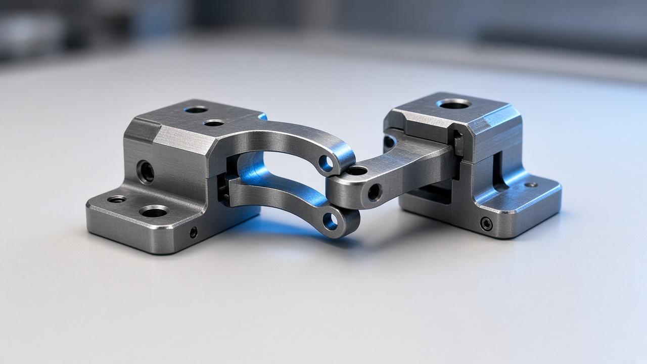 Interlocking machined parts representing partnership
